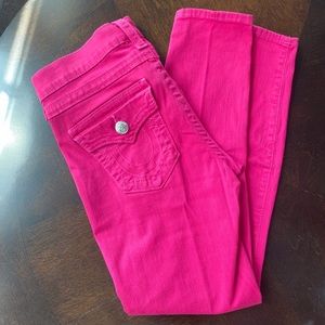 Pink True Religion Skinny Jeans